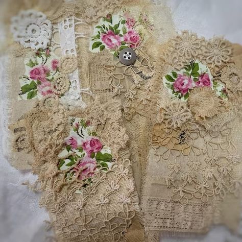 FashionRaks - Etsy Journal Clusters, Shabby Chic Tags, Shabby Chic Aesthetic, Tassels Tutorials, Witch Doll, Fabric Journals, Lace Button, Journals Notebooks, Vintage Journal