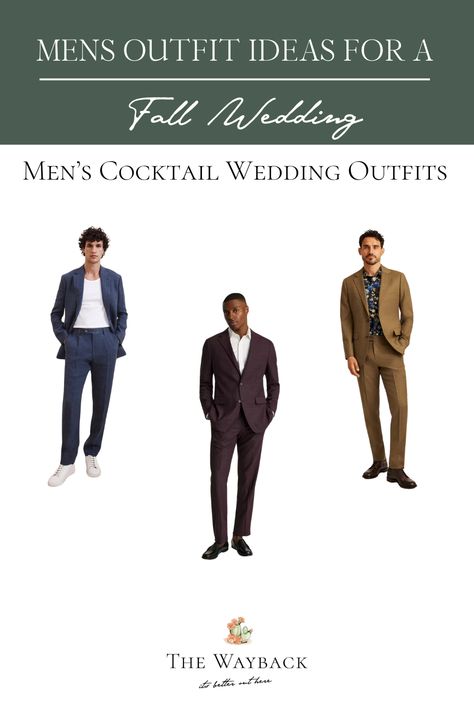 Mens Wedding Guest Outfit Inspo | Spring Wedding Style | Texas Wedding Venue | For the best fall wedding guest outfit ideas for a Austin wedding at The Wayback! See more wedding guest outfit, wedding guest dress, wedding guest outfits, wedding guest dresses, & wedding guests outfit. For the best fall wedding in Texas book The Wayback as your Texas wedding venue at waybackaustin.com! Men’s Wedding Guest Outfit Fall, Mens Wedding Guest Outfit, Men Wedding Attire Guest, Wedding Guest Men, Wedding Themes Spring, Wedding Guest Outfit Fall, Outfit Inspo Spring, Spring Wedding Decorations, Outfits Wedding