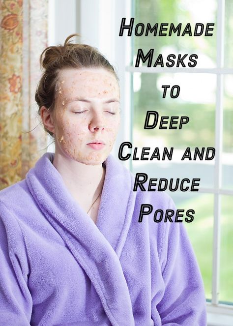 Here are two recipes for homemade masks to reduce the appearance of enlarged pores on the face. One is a refining mask and the other deep cleansing, and each is made with simple, natural ingredients. Face Mask For Large Pores, Face Mask For Oily Skin, Pore Cleansing Mask, Homemade Face Mask, Face Mask For Pores, Mask For Oily Skin, Pore Mask, Tumeric Face Mask, Face Scrub Homemade