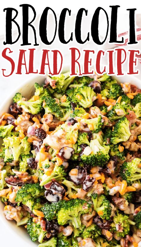 Creamy Kitchen, Broccoli Salad Recipe Easy, Creamy Lemon Dressing, Broccoli Salad With Cranberries, Crunchy Broccoli, Best Broccoli Salad Recipe, Creamy Broccoli Salad, Salad Broccoli, Easy Broccoli Salad