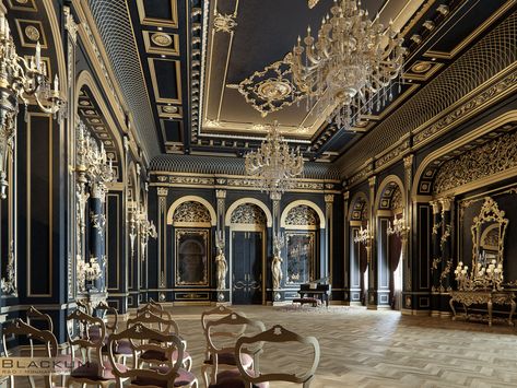 VWArtclub - Blackum- love this, maybe lighter color than black up to designer, final design very similar to this بيوت ملكية, Plan Elevation, Palace Interior, Plafond Design, Castles Interior, Civil Engineer, Classic Interior Design, Versace Home, Mansion Interior