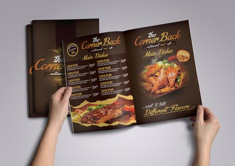 Restaurant & Cafe Menu Pack 03 by fatihakdemir on Creative Market Menu Brochure Design, Menu Brochure, Food Menu Template, Menu Design Template, Restaurant Menu Template, Restaurant Flyer, Food Menu Design, Restaurant Menu Design, Modern Restaurant