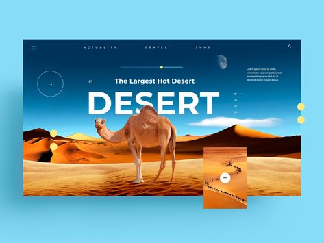 by matthieumartigny Simple Website Design, Tourism Design, Web Trends, Hot Desert, Sensory Art, Desert Design, Sketch App, Simple Website, Web Design Trends