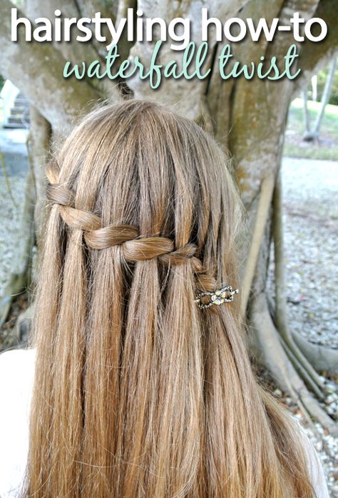 Beautiful Life of Joy: How to do a Waterfall Twist Hairstyle Waterfall Twist Hairstyle, Waterfall Twist, Rose Braid, Triangle Box Braids, Twist Hairstyle, Messy Bun With Braid, Wedding Hairstyles Bridesmaid, Lilla Rose, Braided Updo Wedding