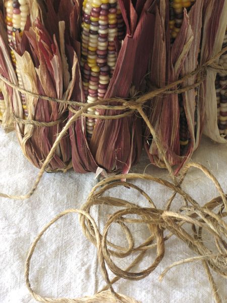 Indian Corn Table Decor, Ornamental Corn Decorations, Indian Corn Centerpiece, Indian Corn Decorations Fall Displays, Corn Candle Centerpiece, Corn Centerpiece, Dyi Candle, Indian Corn Wreath, Corn Decorations