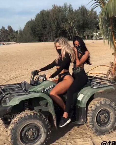 Black Women Jamaica, Atv Riding Outfit Black Women, Mudding Outfit, Atv Riding Outfit, Atv Outfit, Jamaica Aesthetic, Outfit Black Women, Atv Riding, Vacation Goals