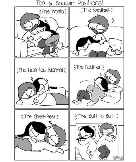 Top 6 snuggle positions Snuggling Couple, Catana Comics, Choose Your Fighter, Relationship Comics, Cute Couple Comics, Couples Comics, Cute Love Cartoons, Cute Couple Art, Relationship Memes