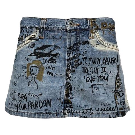 D&G Fall Winter 2000 Graffiti Print Denim Mini... - Depop Cute Online Clothing Stores, 00s Style, Preformance Outfits, Print Denim, Graffiti Prints, New York Style, Next Clothes, Printed Denim, Blue Skirt