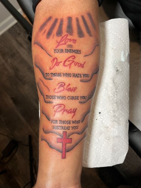 Pray Love Forgive Tattoo, Forgive But Never Forget Tattoo, Love Your Enemies Tattoo, Forgiveness Tattoo, Pray Tattoo, Forgive But Never Forget, Leg Tattoo Men, Love Your Enemies, Birthday Fits