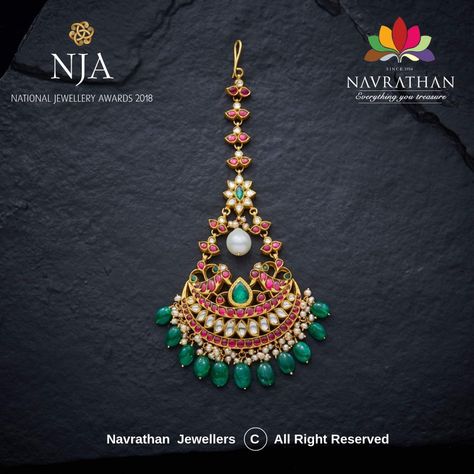 Kemp Maang Tikka, Papadi Billa Designs, Papadi Billa Designs Gold, Kemp Bangles, Nethi Chutti, Navrathan Jewellers, Papidi Billa, Tikka Designs, Tikka Jewelry