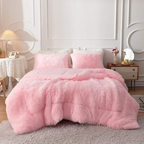 Pink Comforter Sets, Faux Fur Comforter, Teal Comforter, Fur Comforter, Fluffy Comforter, Side Bed, Velvet Comforter, Pink Comforter, Fur Bedding