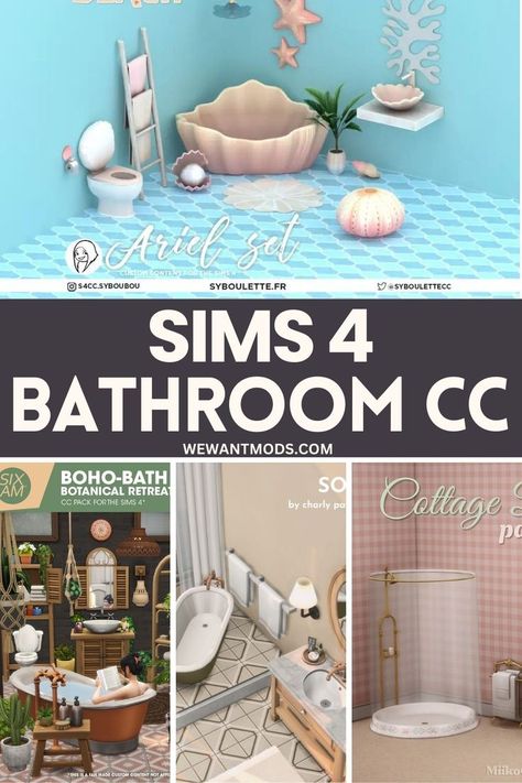 sims 4 bathroom cc Sims4 Cc Furniture Bathroom, Sims 4 Bathroom Cc, Sims 4 Bathroom, Cc Clutter, Sims 4 Clutter, Sims 4 Cc Furniture, Maxis Match, Stylish Home, Bathroom Furniture