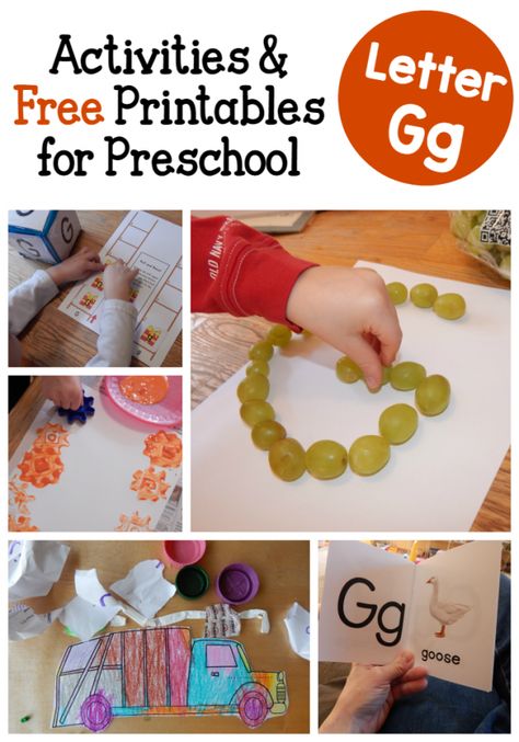 Letter G Activities for Preschool (a peek at our week!) G Activities For Preschool, Letter G Activities For Preschool, Early Learning Activities Preschool, G Activities, Letter G Activities, The Measured Mom, Measured Mom, Letter Recognition Activities, Free Preschool Printables