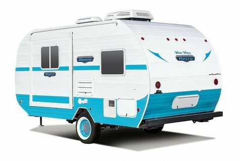 Riverside Retro RV 176S, sleeps 4, bathroom, dinette, woodinterrior Retro Travel Trailers, Lightweight Travel Trailers, Used Rvs For Sale, Rv Travel Trailers, Travel Trailers For Sale, Rv Storage, Rv For Sale, Camper Life, Vintage Camping