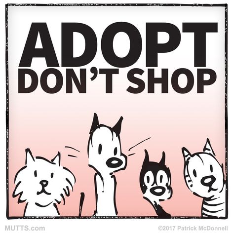 Adopt Don’t Shop, Adopt Dont Shop, Mutts Comics, Shop Artwork, Animal Advocacy, Puppy Mills, Pet Life, Cat Rescue, Animal Quotes