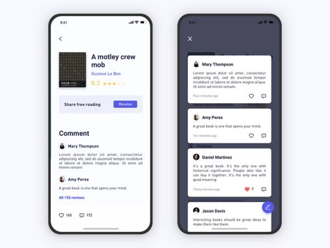 Book Reviews by Dldp | Dribbble | Dribbble Ui Portfolio, App Development Design, Ui Ux Inspiration, App Screen, Movie App, Ui Ux 디자인, Ux Inspiration, Ux Mobile, Mobile Review