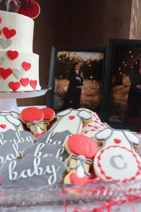 Valentine Baby Shower Ideas Boy, Baby Boy Shower Cookies, Baby Shower Ideas Boy, Babyshower Decor, Valentine Baby Shower, Valentines Baby, Valentines Baby Shower, Valentines For Boys, Boy Baby Shower