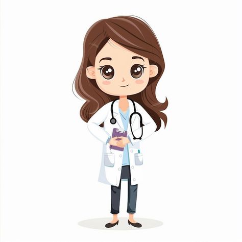 Hospital doctor vector medical illustration background care health stethoscope clinic isol | Premium AI-generated vector Cute Doctor Wallpaper, Doctor Animation, Doctor Illustration, Doctor Clipart, Doctor Vector, Women's Lab Coats, Woman Doctor, Picture Of Doctor, Doctor Picture