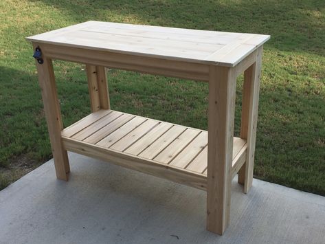 Grilling Table, Diy Decks, Grill Diy, Table Grill, Backyard Grill, Craft Table Diy, Kitchen Bar Table, Grill Table, Backyard Furniture