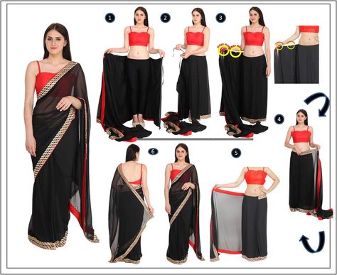 How To Wear A Sari, Normal Saree, Saree Wearing Styles, Saree Wearing, Period Hacks, Saree Draping, How To Wrap, Clothing Model, Cosplay Diy