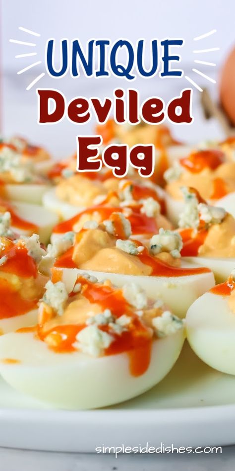 Buffalo Deviled Eggs, Devilled Eggs, Peeling Hard Boiled Eggs, Best Deviled Eggs, Gluten Free Egg Free, Wing Sauce, Deviled Eggs Recipe, Low Carb Snacks, Deviled Eggs