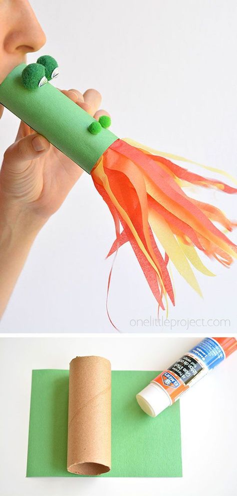 Bunny Art Projects, Sea Animal Crafts, Dragon Craft, Jellyfish Craft, Dragon Crafts, Fire Breathing, Pipe Cleaner Crafts, Toilet Paper Roll Crafts, Paper Roll Crafts