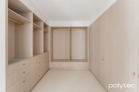 WARDROBE / Photo Gallery / Polytec Polytec Coastal Oak Woodmatt, Notaio Walnut Polytec, Coastal Oak, Oak Wardrobe, White Washed Oak, Walk In Closet Design, Colour Theme, Commercial Buildings, Cabinetry Design