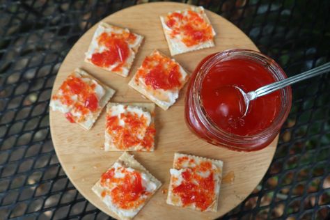 Let’s Make Tabasco Pepper Jelly | beyondgumbo Canning Tabasco Peppers, How To Use Tobasco Peppers, Tabasco Pepper Recipes, Tabasco Peppers, Hot Pepper Jelly Recipe Sure Jell, Jalapeno Pepper Jelly Recipe Powder Pectin, Jalepeno Red Pepper Jelly, Tabasco Recipes, Jalapeno Pepper Jelly