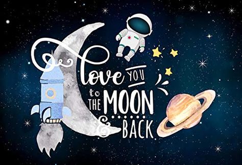 Astronaut Backdrop, Astronaut Birthday Cake, Nasa Party, Birthday Cake Table, Banner Photography, Star Baby Shower Theme, Table Banner, New Year Backdrop, Photo Studio Props