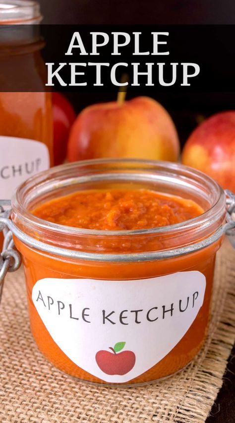 Apple Ketchup Recipe, Apple Ketchup, Pork Apple, Ketchup Recipe, Homemade Condiments, Classic Kitchen, Homemade Apple, Meatloaf Recipes, Healthy Homemade