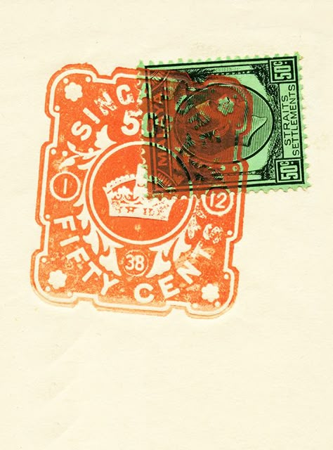 Malaysia Straits Settlements 50c revenue stamp with British Singapore cancellation overprinted in red Malaysia Graphic Design, Malaysia Vintage, Singapore Stamp, Kuwait Post Stamp, London Postage Stamp, Revenue Stamp, City Branding, Thailand Postage Stamp, Red Ink