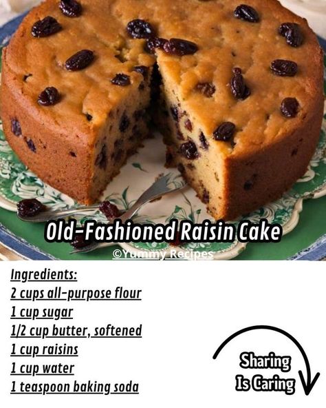 Old Fashion Raisin Cake, Raisin Cake Old Fashioned, English Fruit Cake Recipe, Groot Koeke, Molten Cakes, Cinnamon Cake Recipes, Fruit Cake Recipe Christmas, Cake Receipe, Soul Food Recipes