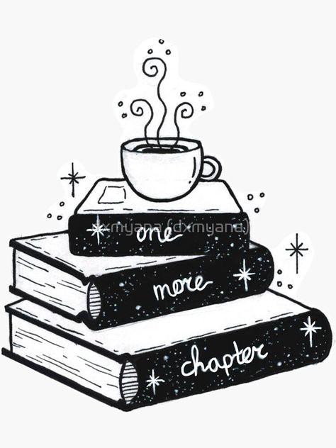 Book Lover Tattoo, Bookish Tattoos, Inspiration Tattoo, One More Chapter, Tattoos Geometric, Book Tattoo, Half Sleeve Tattoo, Stickers For Sale, Coffee And Books