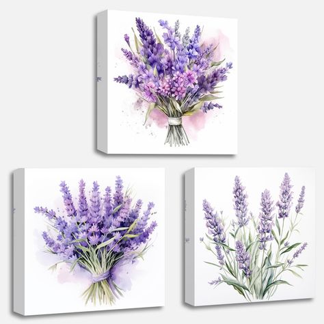 PRICES MAY VARY. [Succulent Canvas Wall Art]-----A perfect 3 Panel Watercolor Succulent Picture wall decoration painting for your home, living room, office, bedroom, kitchen, apartment, corridor, restaurant, bar, etc. Unique wall art adds an elegant artistic atmosphere to you. [Product Material]-----This modern Succulents flower artwork is made of professional canvas material, which is waterproof and durable, which is good for long-term collection. Images are printed in high definition with vibr Lavender Bathroom Ideas Decor, Purple Wall Art Bedrooms, Living Room Decor Frames, Prints For Bathroom, Apartment Corridor, Purple Room Decor, Lavender Decor, Succulent Painting, Purple Room