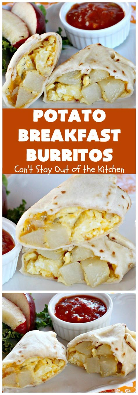 Breakfast Potato Burritos, Potato Burrito Mexican, Potatoes For Breakfast Burritos, Mexican Breakfast Burritos Potatoes, Breakfast Burritos Potatoes, Egg And Potato Breakfast Burrito, Meatless Breakfast Ideas, Breakfast Burritos With Potatoes, Potato Breakfast Tacos