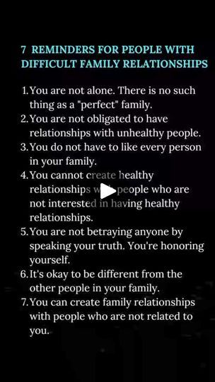 276K views · 1.8K reactions | 7 Reminders For People With Difficult Family Relationships. | The love GURUU | The love GURUU · Original audio Toxic Families, Difficult Family, 50k Views, Toxic Family, Family Relationships, Healthy Relationships, Other People, Audio, Quotes