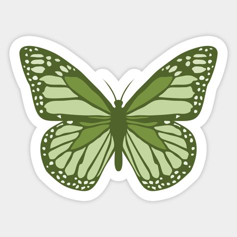 Green Aesthetic For Scrapbook, Green Water Bottle With Stickers, Green Scrapbook Stickers, Pastel Green Stickers, Green Stickers Aesthetic, Cute Green Stickers, Stickers Verdes, Green Aesthetic Stickers, Green Butterfly Sticker