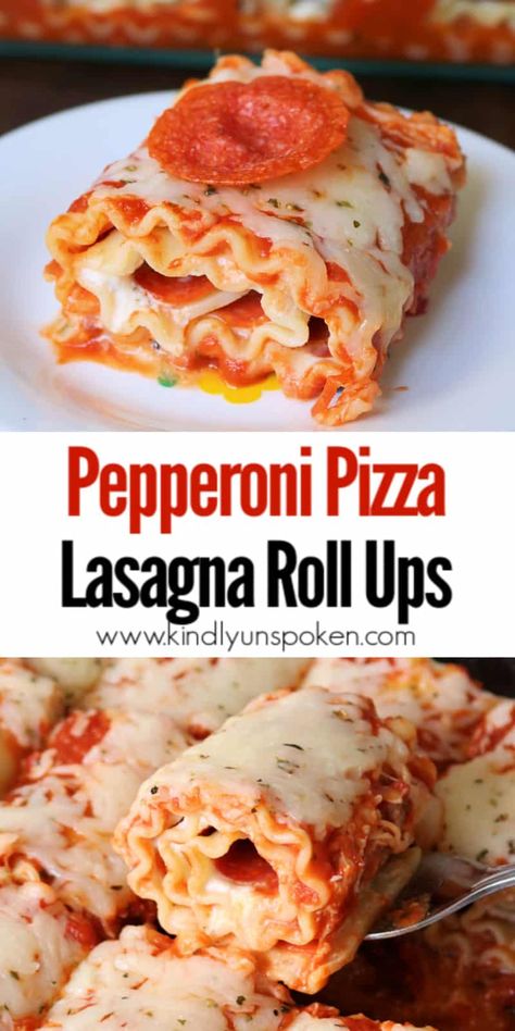 Try my Pepperoni Pizza Lasagna Roll Ups recipe for an easy, delicious family dinner! Make these easy lasagna roll ups in under 30 minutes with lasagna noodles, pepperoni slices, marinara sauce, ricotta, and mozzarella cheese. Can make ahead and freeze too! #lasagna #dinner #easyrecipe Easy Lasagna Roll Ups, Dinner Lasagna, Lasagna Roll Ups Recipe, Lasagna Dinner, Pizza Lasagna, Lasagna Roll Ups, Delicious Family Dinners, Lasagna Roll, Lasagna Noodles