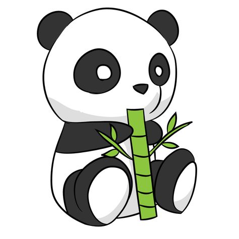 Panda Drawing Easy, Kawaii Banner, Panda Sketch, Panda Background, Cute Panda Drawing, Background Tree, Cute Panda Cartoon, Panda Images, Panda Cartoon