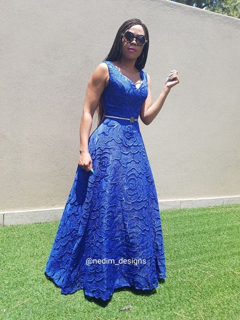 Royal Blue Maxi Dresses  @nedim_designs Blue Maxi Dresses, African Wear Designs, Royal Blue Maxi Dress, African Party Dresses, New Look Fashion, African Dresses Modern, African Print Dresses, Africa Fashion, Blue Maxi