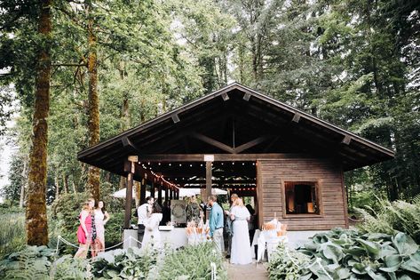 Rainy Bridal Veil Lakes Wedding / Corbett, Oregon - Krysta + Nick - Portland Wedding Photography + Videography Bridal Veil Lakes Wedding Oregon, Lake Wedding Reception, Bridal Veil Lakes, Standing In The Rain, Portland Oregon Wedding, Pouring Rain, Portland Wedding, Wedding Set Up, Lake Wedding