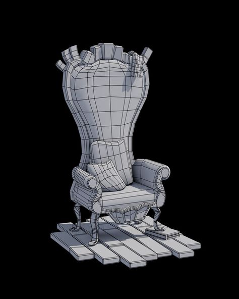 ArtStation - Stylized Chair, Vasko Petrov Stylized Interior Concept Art, 3d Max Tutorial, 3ds Max Design, Interior Concept Art, Witch Hut, Maya Modeling, 3d Karakter, Environment Props, 3d Props