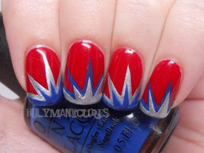 Holy Manicures: Patriotic Explosion Nails. Tennis Nails, Firework Design, Hollywood Nails, Patriotic Nails, Diy Body Care, Holiday Nail Art, Foundation Colors, Year One, Diy Body