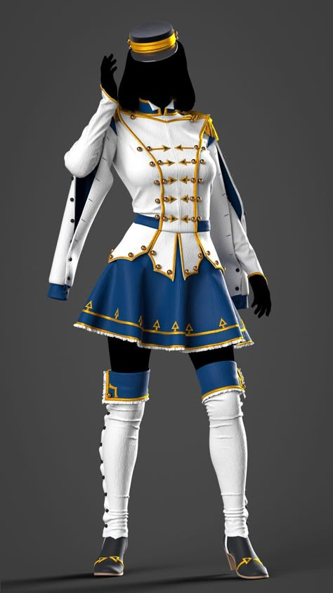 Anime Style Outfit, Majorette Outfits, Majorette Costumes, Majorette Uniforms, Drum Majorette, Marching Band Uniforms, Masculine Clothing, Queen Outfits, Band Uniforms