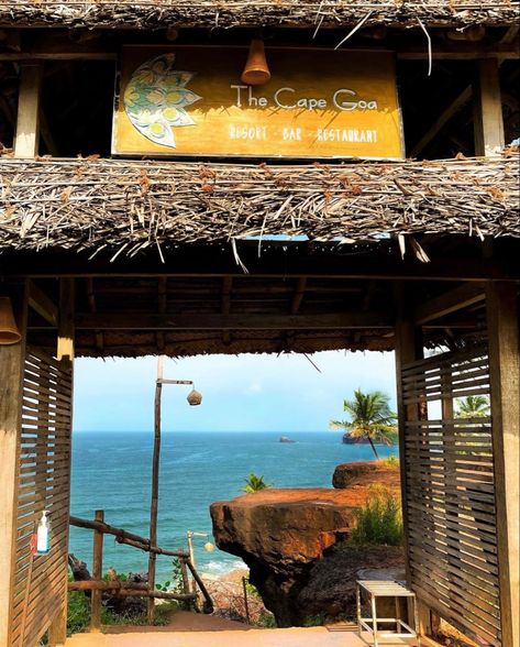 The Cape Goa The Cape Goa resort and restaurant is perched on the cliffside overlooking the ocean above a secluded cove near the village of Cabo de Rama in South Goa. • Save this for later South Goa Aesthetic, Cabo De Rama Goa, Goa Restaurants, Goa Resorts, Goa Trip, South Goa, Beach Instagram Pictures, Beach Instagram, Travel Inspo