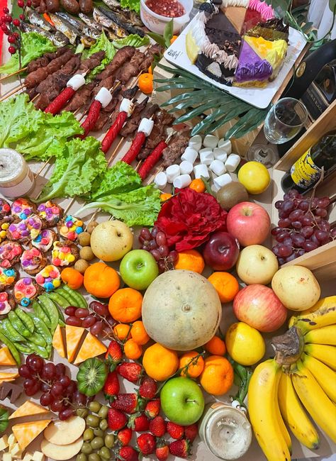 Filipino-themed Grazing Table filled with local fruits and all time favorite Pinoy ulam Local Fruit, Grazing Table, Grazing Tables, Tropical Wedding, Table Setting, All Time, Table Settings, Fruit, Media