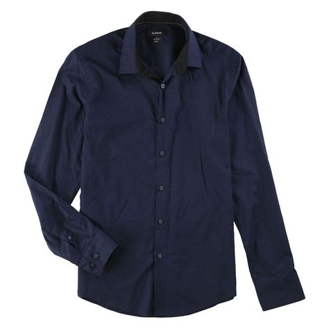 Elevate Your Everyday Style With Alfani's Men's Long Sleeve Button-Up Shirt. Expertly Crafted In A Blend Of 60% Cotton And 40% Polyester, This Medium-Weight Shirt Offers The Perfect Balance Of Softness And Durability. Its Solid Design Seamlessly Integrates With Any Ensemble, Making It A Versatile Choice For Both Casual Outings And Smart-Casual Affairs. The Slim Fit Silhouette Is Complemented By A Full Button-Down Point Collar, Presenting A Polished Look That's Always In Vogue.Proudly Manufacture Long Sleeve Button Up Shirt, Xl Fashion, Comfy Sweatshirt, Slim Fit Dresses, Long Sleeve Shirt Dress, Mens Polo Shirts, Mens Shirt Dress, Swimwear Tops, Button Up Shirt