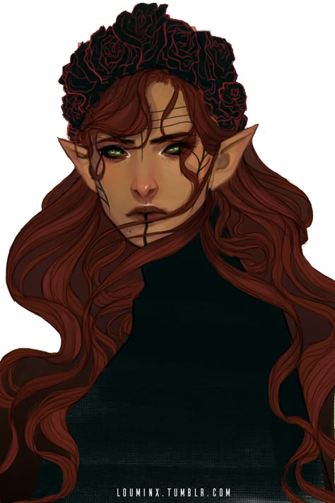 Dragon Age Elf Female, Inquisitor Lavellan, Female Elf, Long Red Hair, Dragon Age Inquisition, Fantasy Races, Dungeons And Dragons Characters, Dnd Art, Arte Fantasy