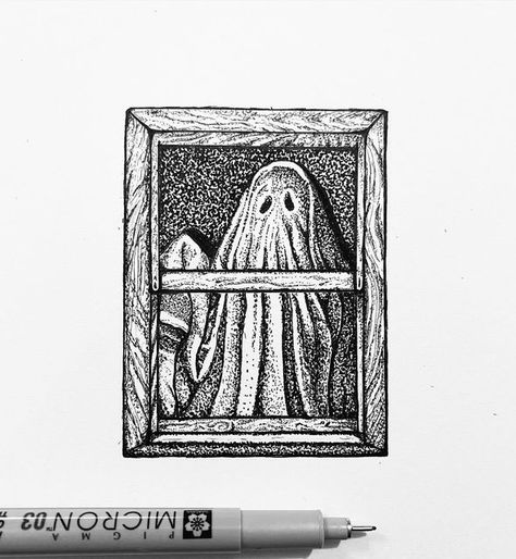 Isabella Fenton on Instagram: "peek-a-boo! 👻 after becoming a bit like this ghost for a good few months, i finally came back to this account! inktober brought me back with this little guy under the theme 'spirit' ~ hope you like him :) #inktober #inktoberday6 #spirit #ghost #aghoststory #dotwork #drawing #stippling #art #pen #ink #blackandwhite #pendrawing #tattoo #tattoodesign #sketchoftheday #tattooart #inktober2021 #ghosttattoo #blackwork #illustration #tattooinspo #artwork #artist #love Stippling Art Ideas, Dotwork Drawing, Blackwork Illustration, Stippling Drawing, Spirit Ghost, Stippling Art, Ghost Tattoo, Art Pen, Sketchbook Ideas