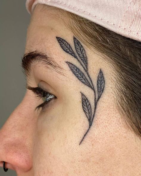 Leaves Tattoo, Leaf Tattoo, Nature Leaves, Face Tattoos, Face Tattoo, Art Nature, Leaf Tattoos, Tattoo Artist, Behind Ear Tattoo